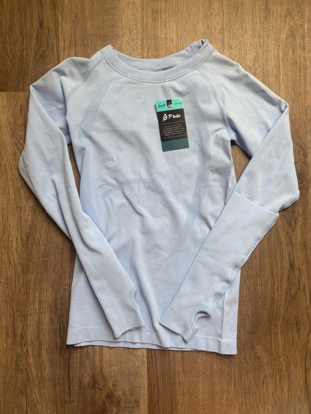 P'tula Light Blue Crew Neck Long Sleeve